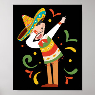 Poster Dabbing Mexicano Cinco De Mayo