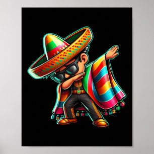Poster Dabbing mexicano Poncho Cinco de Mayo Boys Men Tod