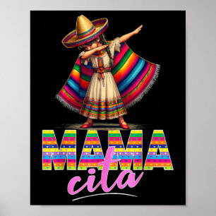 Poster Dabbing mexicano Poncho Sombrero Cinco De Mayo Mam