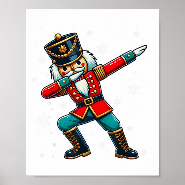 Poster Dabbing Nutcracker Christmas Costume Matching Fami (Frente)