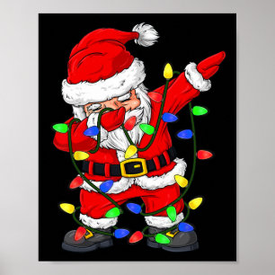 Poster Dabbing Papai Noel, Árvore de Natal, Criança