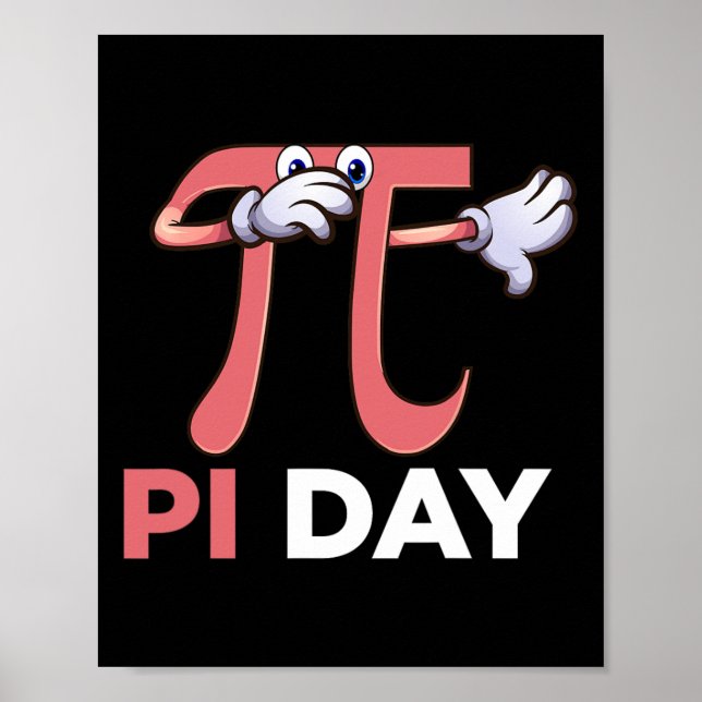 Poster Dabbing Pi Math Stem Gift 3,14 Pi Day (Frente)