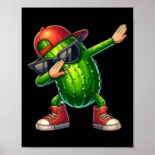 Poster Dabbing Pickle Dancing Pepino Picker Engraçado
