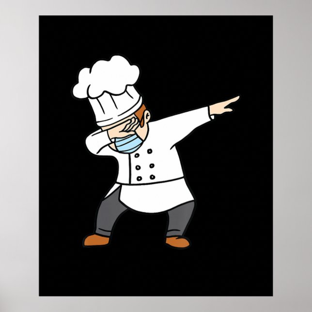 Poster Dabbing Pizza Chef Baker Pizzabaker Dab presente (Frente)