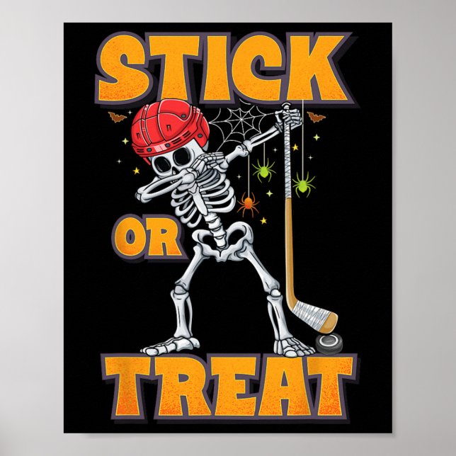 Poster Dabbing Skeleton Ice Halloween Costu (Frente)