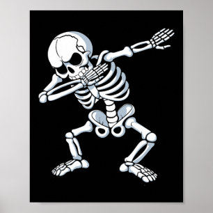 Poster Dabbing Skeleton Spooky Dab Dancing Men Crianças