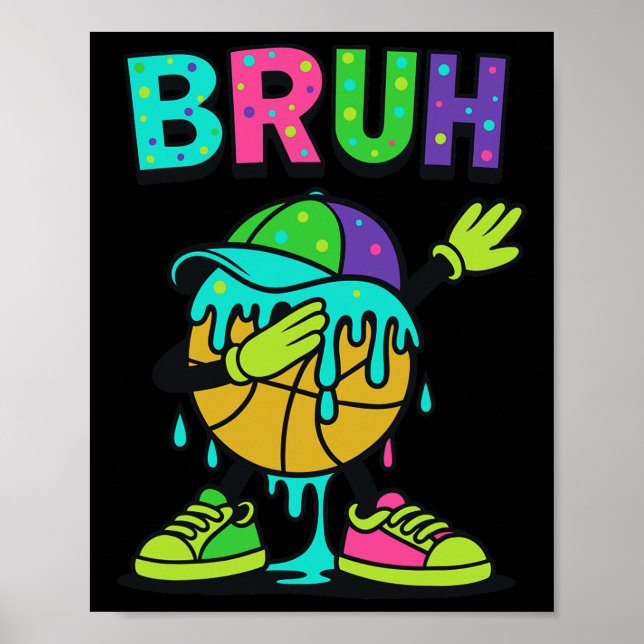 Poster Dabbing Sketll Drip Bruh Sketll Drip Sorvete Ck  (Frente)