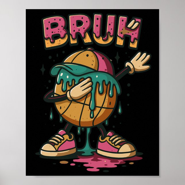 Poster Dabbing Sketll Drip Bruh Sketll Drip Sorvete Ck  (Frente)