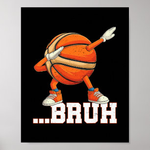 Poster Dabbing Sketll Ll Bruh Garotos Engraçados Jogador