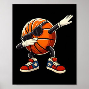 Poster Dabbing Sketll Ll Com Óculos De Sol Bandeira Dos E