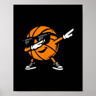 Poster Dabbing Sketll Ll Óculos de sol Jogador esportivo