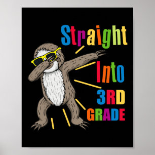 Poster Dabbing Sloth Hetero em 3º grau primeiro