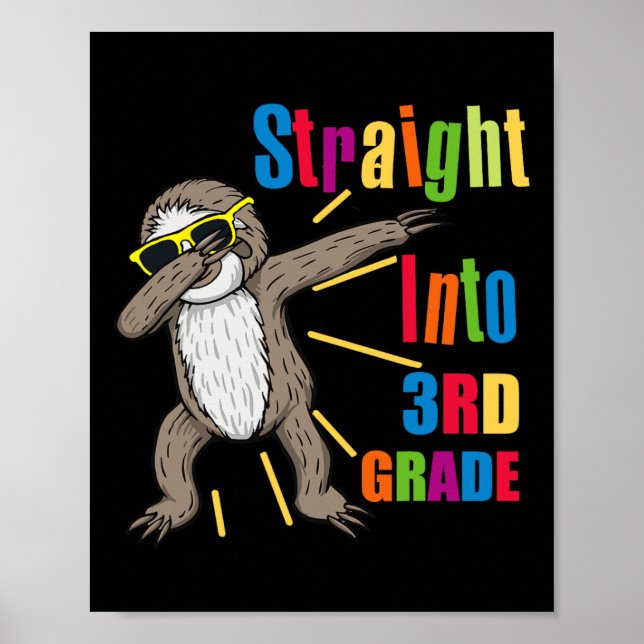 Poster Dabbing Sloth Hetero em 3º grau primeiro (Frente)