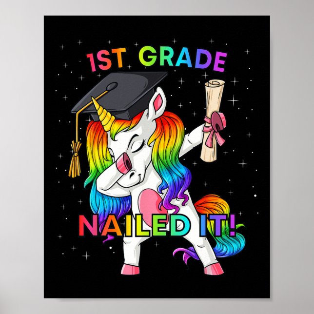 Poster Dabbing Unicorn 1rua Graduation Gir (Frente)