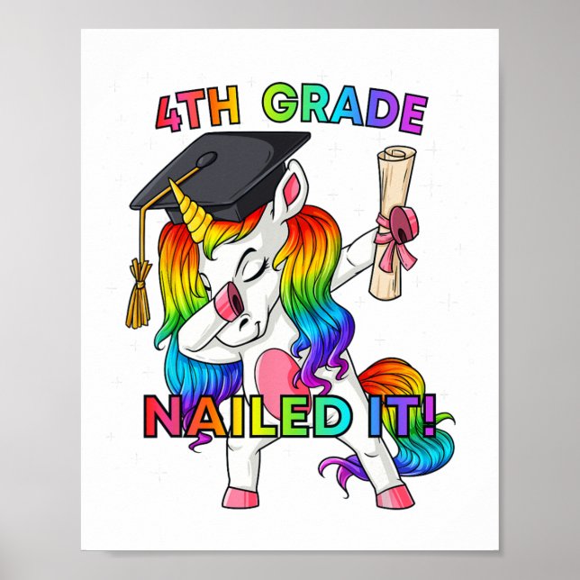 Poster Dabbing Unicorn 4º Graduação de Ti Nails (Frente)