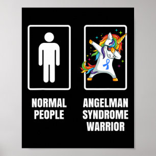 Poster Dabbing Unicorn Angelman Syndrome Warrior Survivor