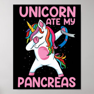 Poster Dabbing Unicorn Ate My Pancreas Tipo 1 Diabetes Aw