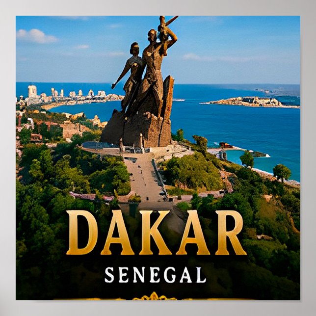 Poster Dacar Costa Atlântica e Monumento da Renascença Af (Frente)
