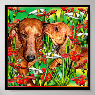 Pôster Dachshund Art