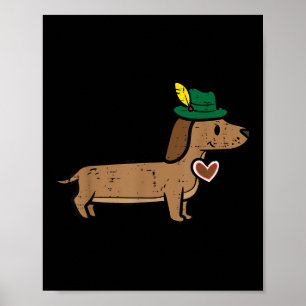 Poster Dachshund Cute Sausation Dog Homens Alemães