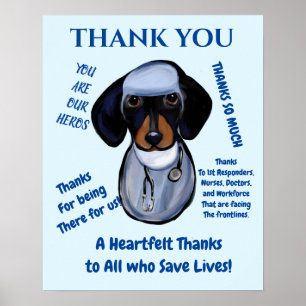 Poster Dachshund Doctor