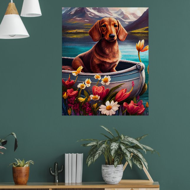 Poster Dachshund em um remo: Uma aventura cênica (Sala de Estar 1)