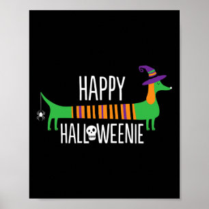 Poster Dachshund Happy Halloweenie Cute Dog Halloween