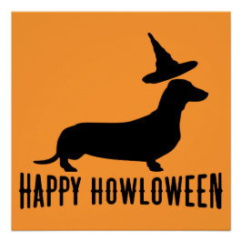 Pôster Dachshund Happy Howloween Perfect Poster