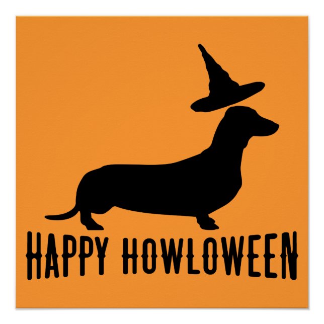 Pôster Dachshund Happy Howloween Perfect Poster (Frente)