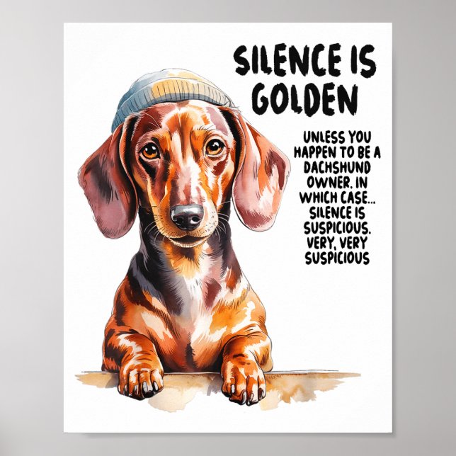 Poster Dachshund Ideas For Women &amp; Novelty Miniature  (Frente)