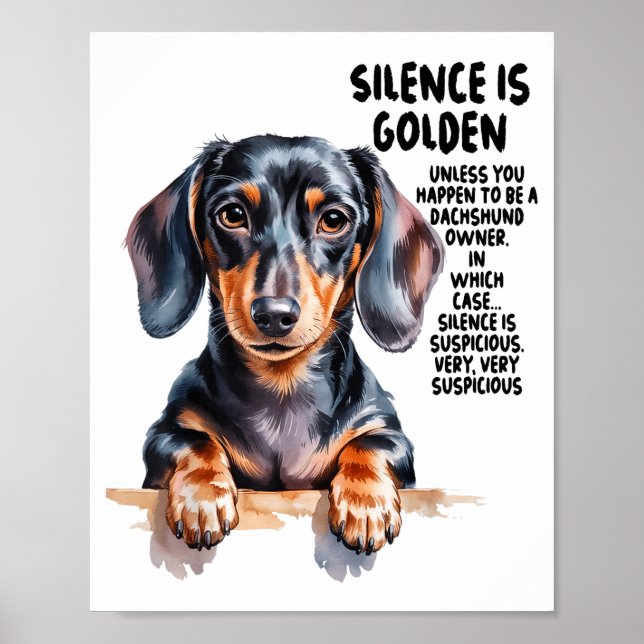 Poster Dachshund Ideas For Women &amp; Novelty Miniature  (Frente)