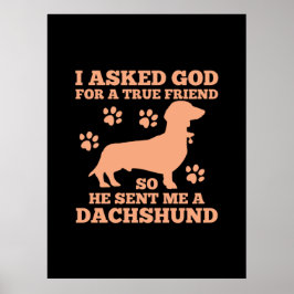 Poster Dachshund Is My True Friend