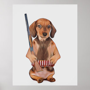 Poster Dachshund Life É Melhor Com Um Xmas Mais Fraco
