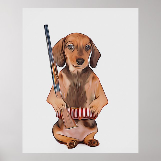 Poster Dachshund Life É Melhor Com Um Xmas Mais Fraco (Frente)