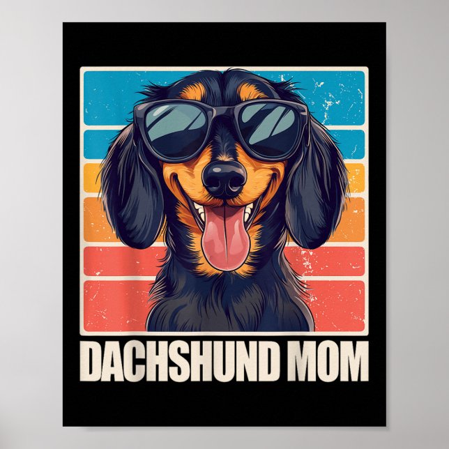 Poster Dachshund Mãe (Frente)
