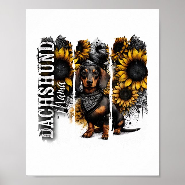 Poster Dachshund Mama  (Frente)