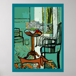 Pôster Dachshund Na Sala De Cama