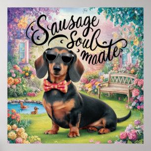 Poster Dachshund Sausage Soulmate