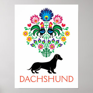 Poster Dachshund - Sinal de boas-vindas
