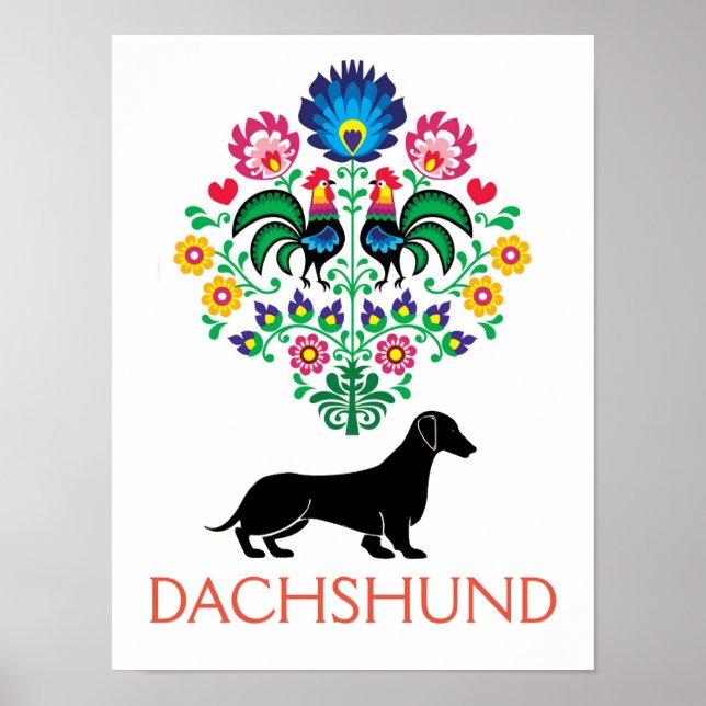 Poster Dachshund - Sinal de boas-vindas (Frente)