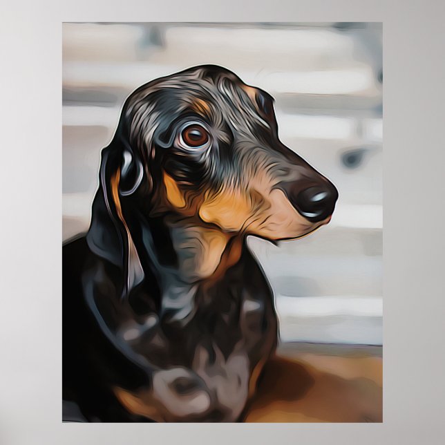 Poster Dachshund The Marble Girl (Frente)