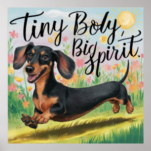 Poster Dachshund Tiny Body, Grande Espírito