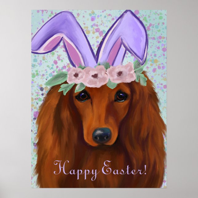 POSTER DACHSHUND VERMELHO        (Frente)