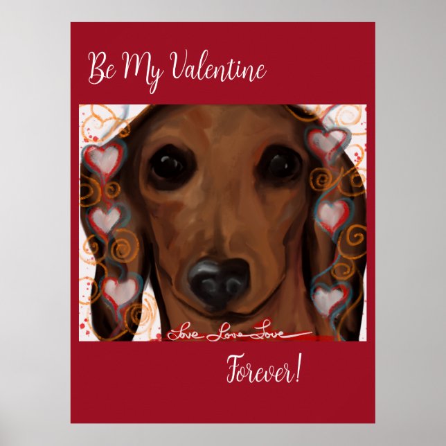 POSTER DACHSHUND VERMELHO            (Frente)
