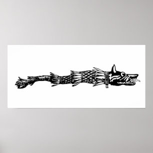 Pôster dacs do símbolo de romania da história da bandei