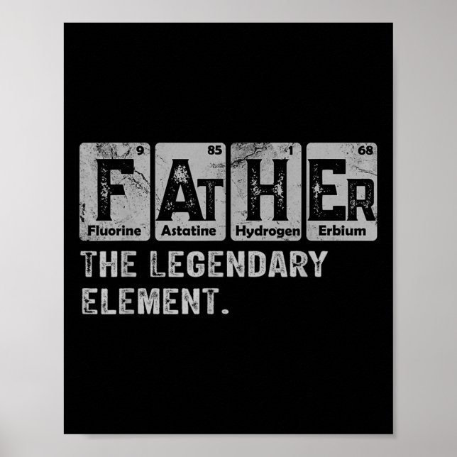 Poster Dad And Son Matching Fathers Day Cool Family Scien (Frente)