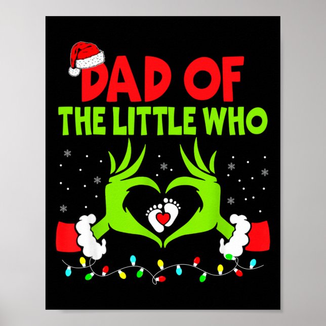 Poster Dad Of The Little Who Funny Christmas Pregnancy An (Frente)
