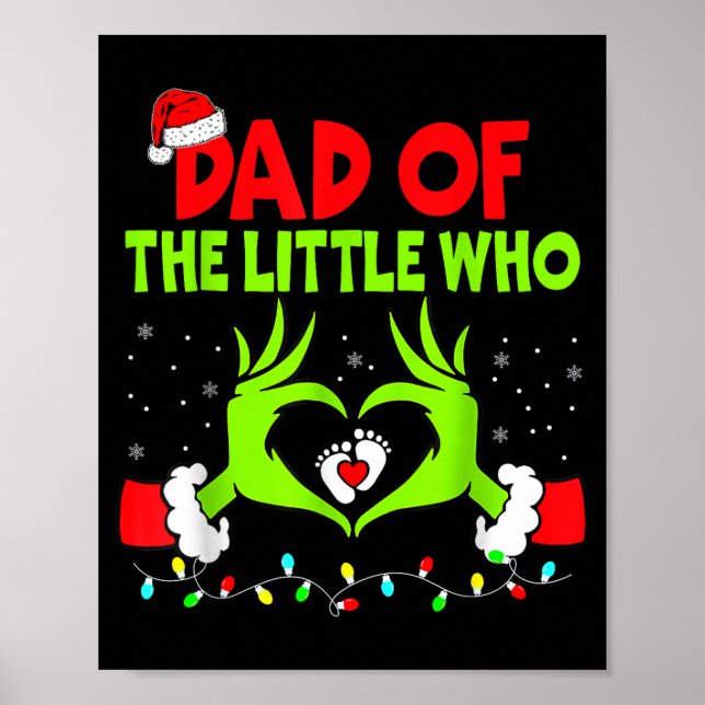 Poster Dad Of The Little Who Funny Christmas Pregnancy An (Frente)