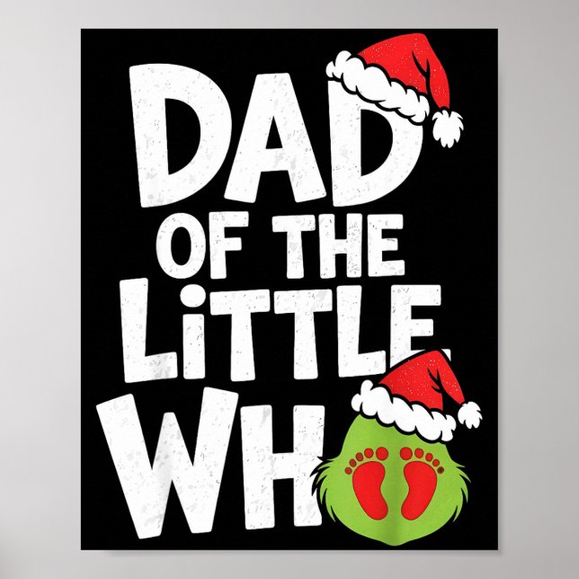 Poster Dad Of The Little Who Funny Christmas Pregnancy An (Frente)