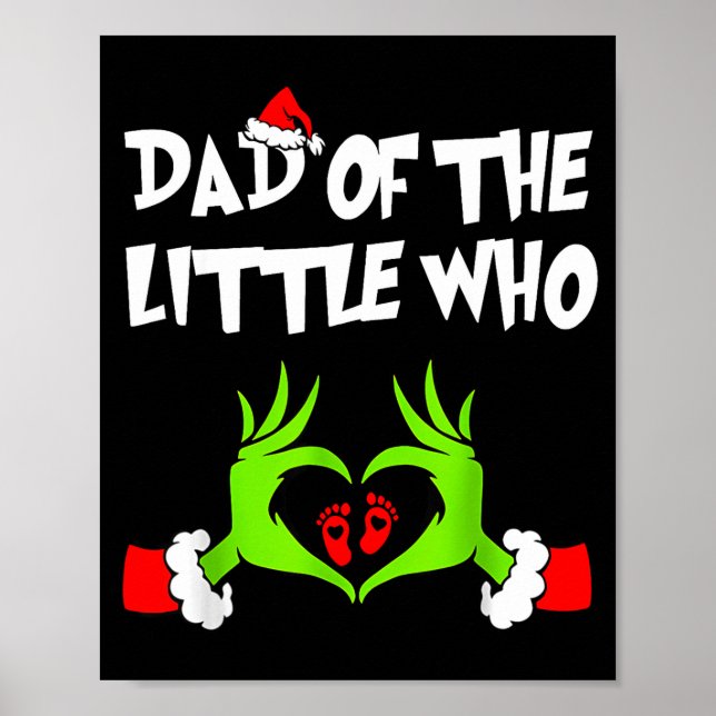 Poster Dad Of The Little Who Funny Christmas Pregnancy An (Frente)